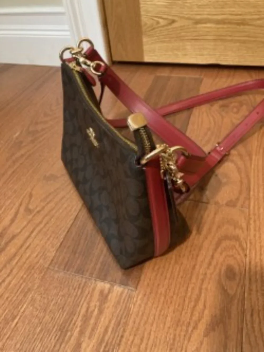 Coach brown red